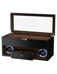 Estuche Cargador de Relojes DUKWIN 16 Ranuras Negro