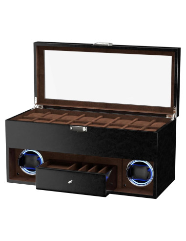 Estuche Cargador de Relojes DUKWIN 16 Ranuras Negro