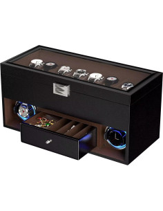 Estuche Cargador de Relojes DUKWIN 16 Ranuras Negro 2