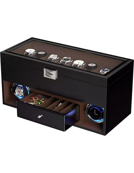 Estuche Cargador de Relojes DUKWIN 16 Ranuras Negro