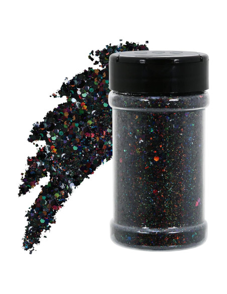 Glitter Holográfico Grueso TORC 113.4g Negro para Manualidades
