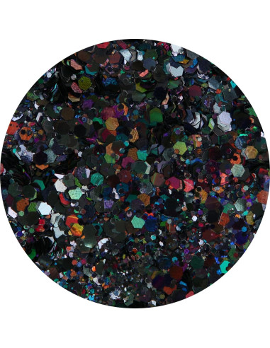 Glitter Holográfico Grueso TORC 113.4g Negro para Manualidades