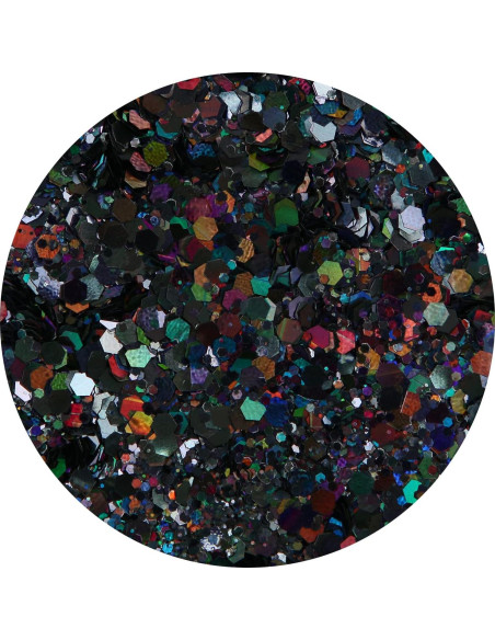 Glitter Holográfico Grueso TORC 113.4g Negro para Manualidades