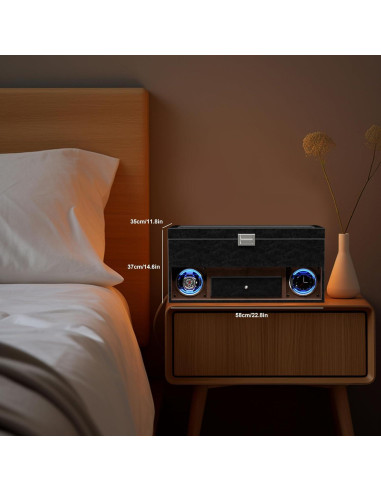 Estuche Cargador de Relojes DUKWIN 16 Ranuras Negro