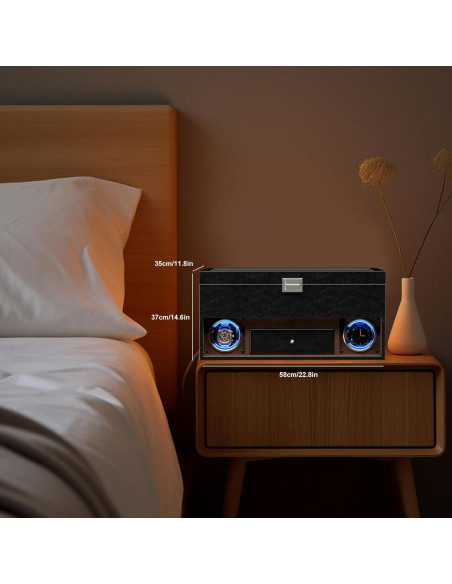 Estuche Cargador de Relojes DUKWIN 16 Ranuras Negro