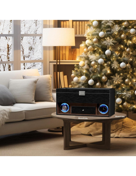 Estuche Cargador de Relojes DUKWIN 16 Ranuras Negro