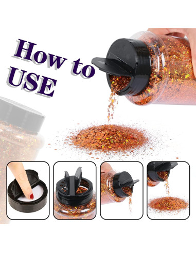 Glitter Holográfico Grueso TORC 113.4g Negro para Manualidades