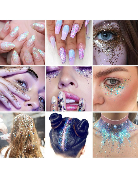 Glitter Holográfico Grueso TORC 113.4g Negro para Manualidades