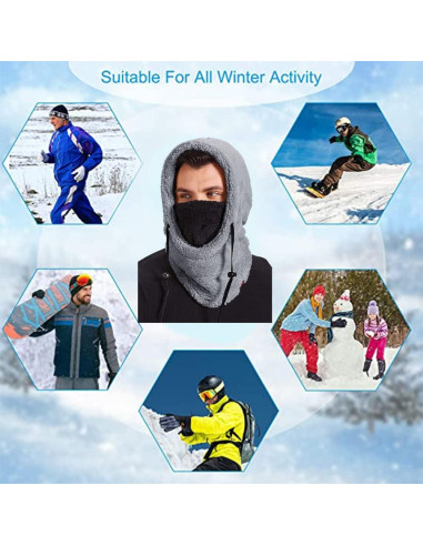 Pasamontañas Polar Resistente al Viento para Hombre y Mujer
