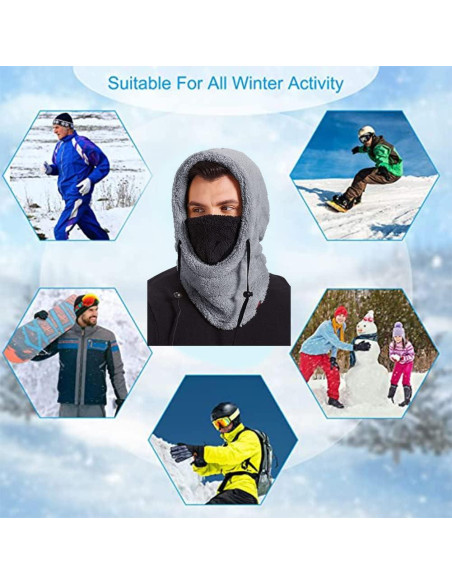 Pasamontañas Polar Resistente al Viento para Hombre y Mujer