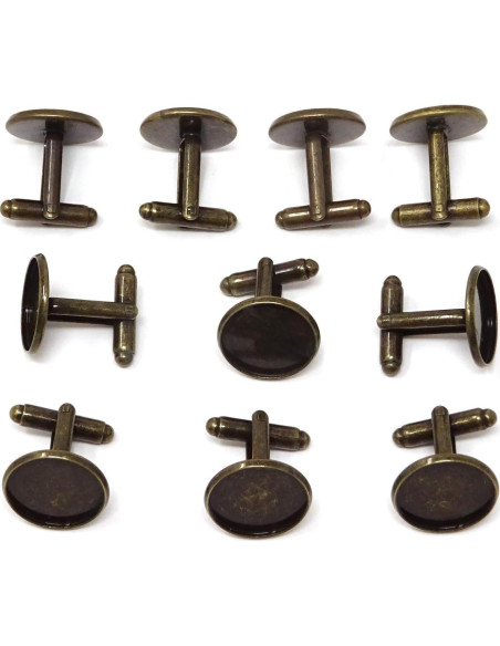 Botones de Manga Francés Honbay 10 Piezas Latón 16mm