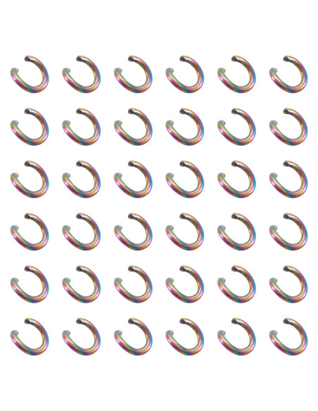 KISSITTY 100 Anillas de Salto Abiertas Arcoíris 3.5mm Acero Inoxidable