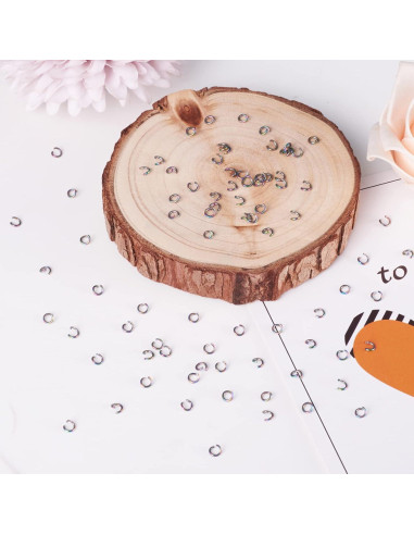 KISSITTY 100 Anillas de Salto Abiertas Arcoíris 3.5mm Acero Inoxidable