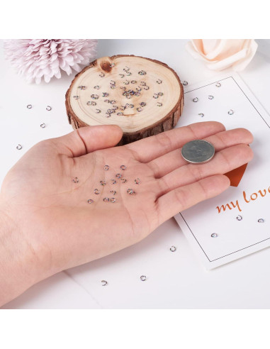 KISSITTY 100 Anillas de Salto Abiertas Arcoíris 3.5mm Acero Inoxidable