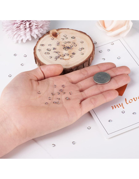 KISSITTY 100 Anillas de Salto Abiertas Arcoíris 3.5mm Acero Inoxidable