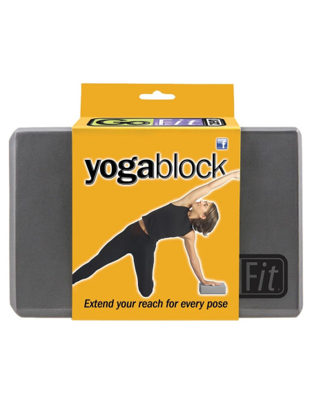 Bloque de Yoga Premium Go Fit 10x15x23 cm Gris