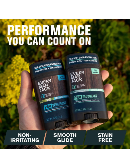 Desodorante Pro Every Man Jack 74.9 g - Coco y Vainilla - 48 Horas