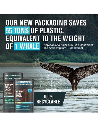 Desodorante Pro Every Man Jack 74.9 g - Coco y Vainilla - 48 Horas