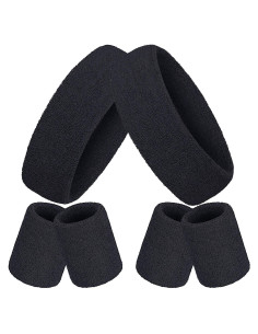 Conjunto de Bandas para Sudor Bememo 6 Pcs Neón - 2 Cintas y 4 Muñequera