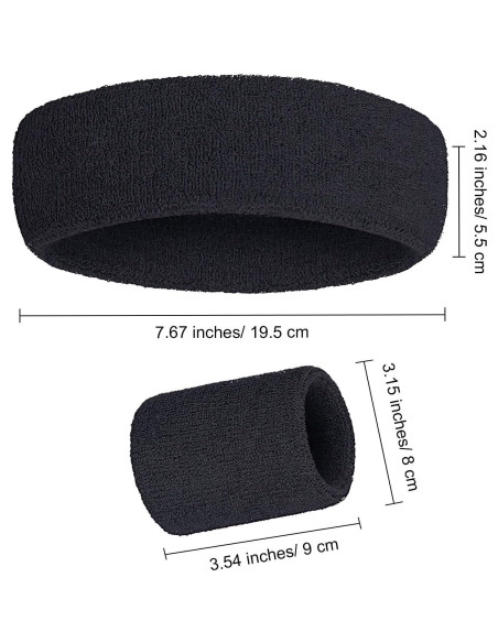 Conjunto de Bandas para Sudor Bememo 6 Pcs Neón - 2 Cintas y 4 Muñequera