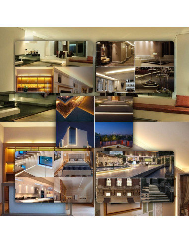 Luces de tira LED 600 LEDs JENNTEN 5m amarillo cálido