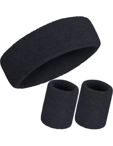 Conjunto de Bandas para Sudor Bememo 6 Pcs Neón - 2 Cintas y 4 Muñequera