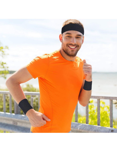 Conjunto de Bandas para Sudor Bememo 6 Pcs Neón - 2 Cintas y 4 Muñequera