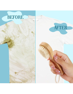 3 Cepillos Quitamanchas de Madera ZJoey con Cerda de Jabalí 2