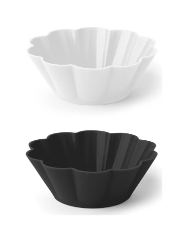 Forros de Silicona para Cupcakes Fox Run Set de 12 Negro Blanco