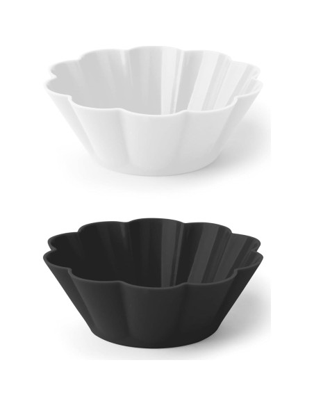 Forros de Silicona para Cupcakes Fox Run Set de 12 Negro Blanco