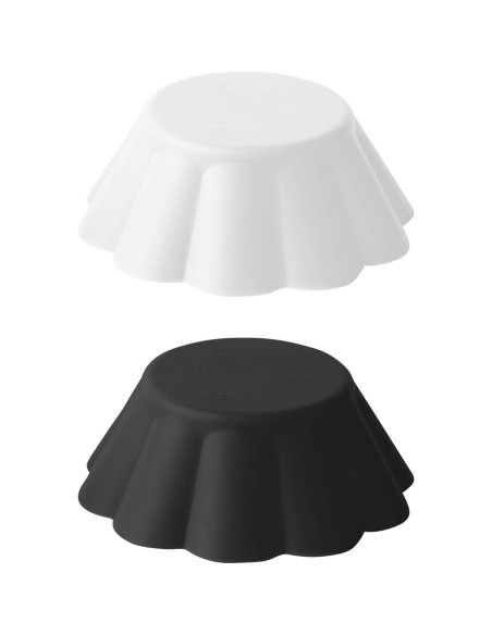 Forros de Silicona para Cupcakes Fox Run Set de 12 Negro Blanco
