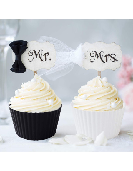 Forros de Silicona para Cupcakes Fox Run Set de 12 Negro Blanco