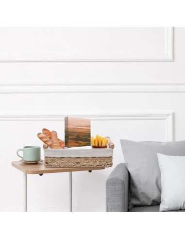 Cesta de Almacenamiento Redonda DUOER Beige Juego de 2