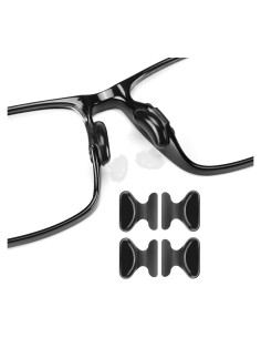 Almohadillas de Nariz Adhesivas Silicona Mariposa 12 Pares Negro 1.8mm