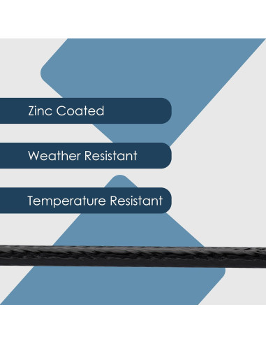 Cable de Alambre Recubierto Houseables 76.2m Negro 7x7