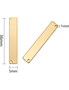 Etiquetas en Blanco Rectangulares BEEFLYING 20 Pcs para Joyería 2