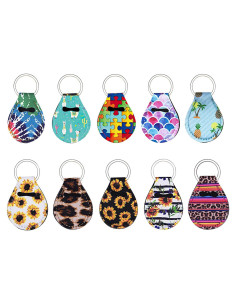 10 Llavero Monedero Neopreno Colorido para Mujeres