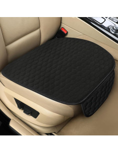 Fundas de Asiento de Coche ZJHELM 2 Pcs Lino Negro Universal 2