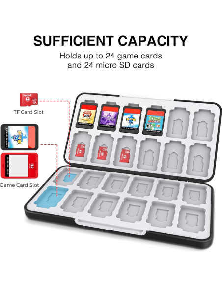 Estuche para Tarjetas de Juego HEIYING Negro para Switch 2 y Lite Estuche para Tarjetas de Juego HEIYING Negro para Switch 2 y Lite