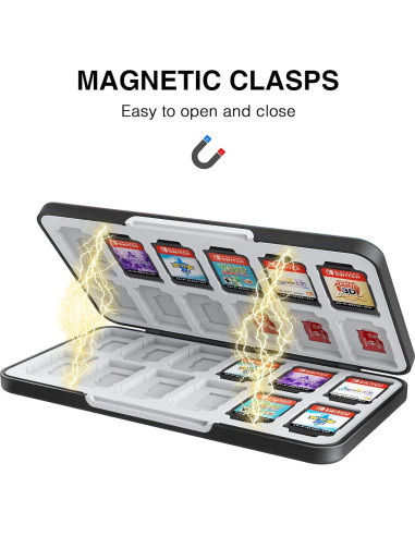 Estuche para Tarjetas de Juego HEIYING Negro para Switch 2 y Lite