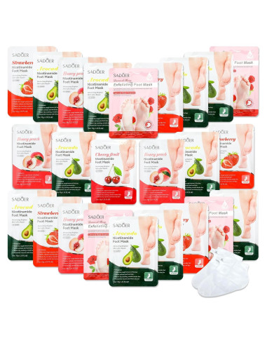 24 Piezas Máscaras Hidratantes para Pies Swiffen - Frutas y Aloe