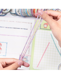 Conjunto de Cinta Washi YUBX 80 Rollos Patrones Impresos 100g 2