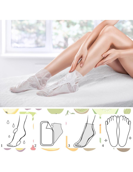 24 Piezas Máscaras Hidratantes para Pies Swiffen - Frutas y Aloe