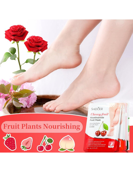 24 Piezas Máscaras Hidratantes para Pies Swiffen - Frutas y Aloe