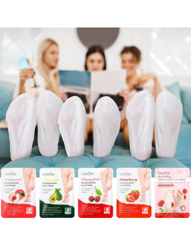 24 Piezas Máscaras Hidratantes para Pies Swiffen - Frutas y Aloe