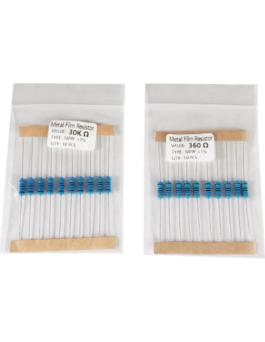Kit de Resistores de Película Metálica MOKMMKIT 1500 Piezas 1/2W
