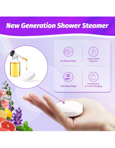 Bombas de Ducha Aromaterapia MR MIRYE - 6 Paquetes Naturales