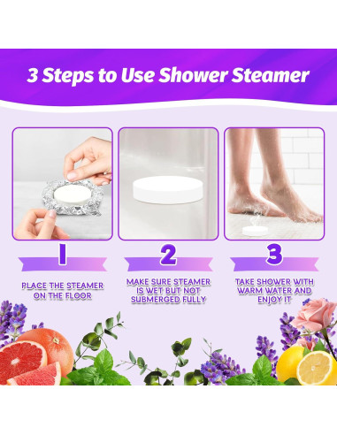 Bombas de Ducha Aromaterapia MR MIRYE - 6 Paquetes Naturales