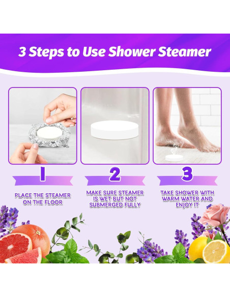 Bombas de Ducha Aromaterapia MR MIRYE - 6 Paquetes Naturales