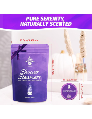 Bombas de Ducha Aromaterapia MR MIRYE - 6 Paquetes Naturales